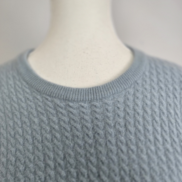 Oscar Et Louise Light Blue Wool Cashmere Blend Sweater Women’s Size XL Soft Cozy - Picture 4 of 7